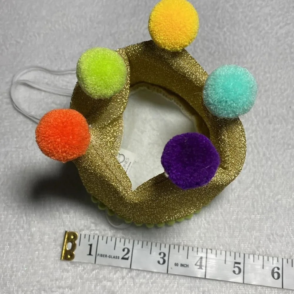 Sparkly Gold Doggy Birthday Crown
